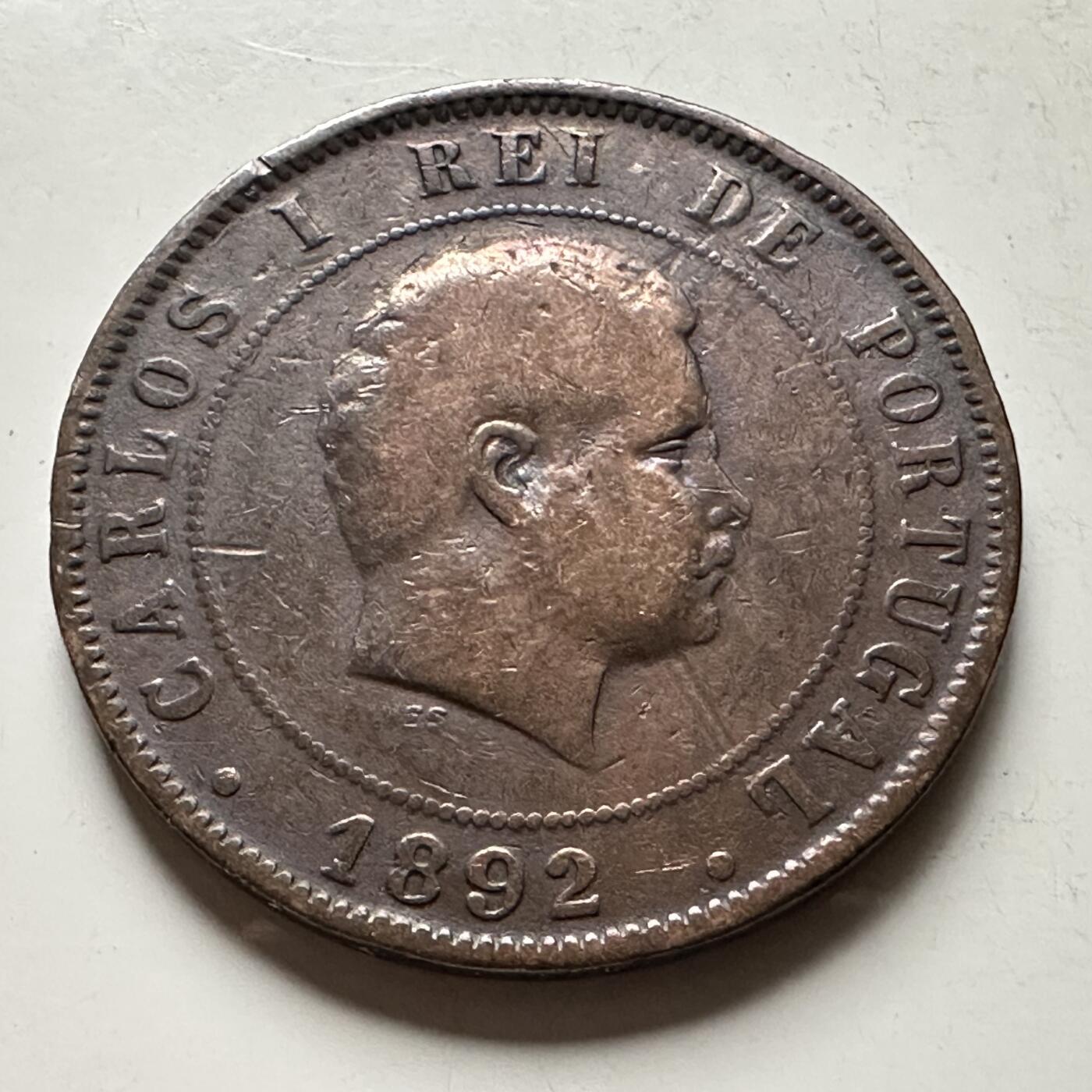 🌹外币初藏🌹🐯2026年第30场   每周二四六晚8️⃣点 接代拍 葡萄牙1892年20瑞斯 a