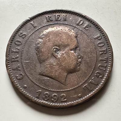 🌹外币初藏🌹🐯2026年第30场   每周二四六晚8️⃣点 接代拍 - 葡萄牙1892年20瑞斯 a