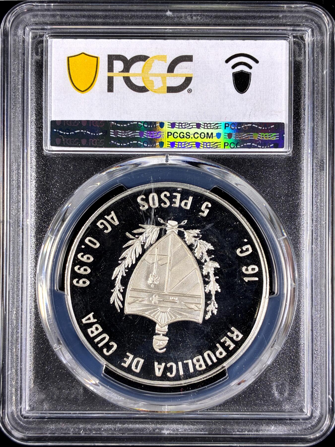 【雨安】【直播拍卖】【第0129期-评级币章】2026-03-21 周六 19:30 (金价1115, 银价20.09) [评级现代] Cuba 古巴 5比索 1989年 科学家亚历山大·冯·洪堡 PCGS-PR67DCAM 精制币