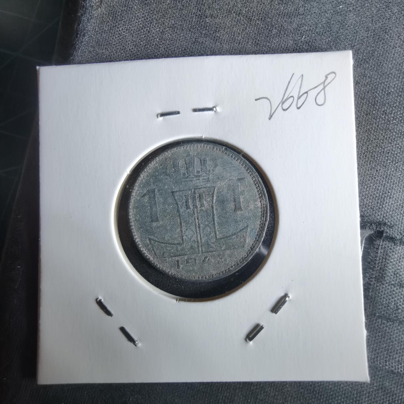 沼泽如烟--第1026场 比利时1943年1法郎