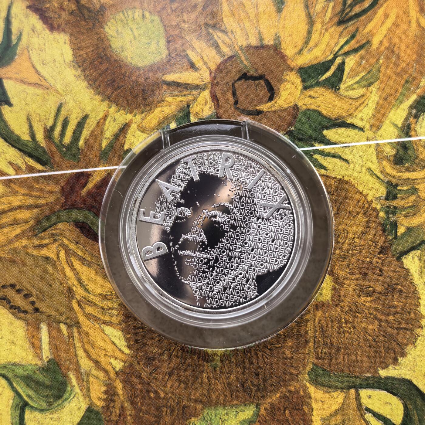 道一币馆币章第一百七十场 原包装 荷兰2003年梵高诞辰150周年5欧元精制银币