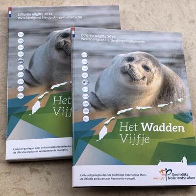 道一币馆币章第一百七十场 - 原包装 荷兰2016年瓦登海国家公园5欧元精制银币