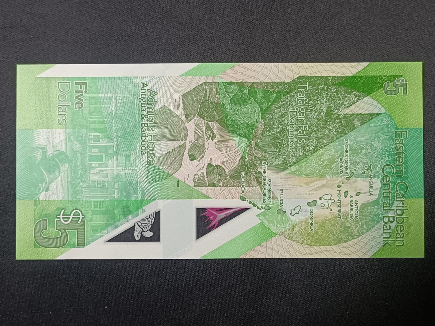 【游宝拍卖】丙午马年第14期 东加勒比-5元【2020年 全新UNC】