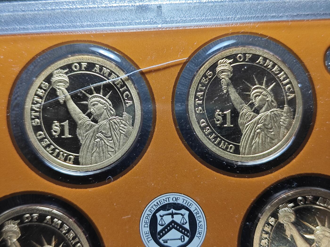 KK钱币收藏小铺   套币专场 2月预留时间 周末发货  美国1元总统精制纪念套币