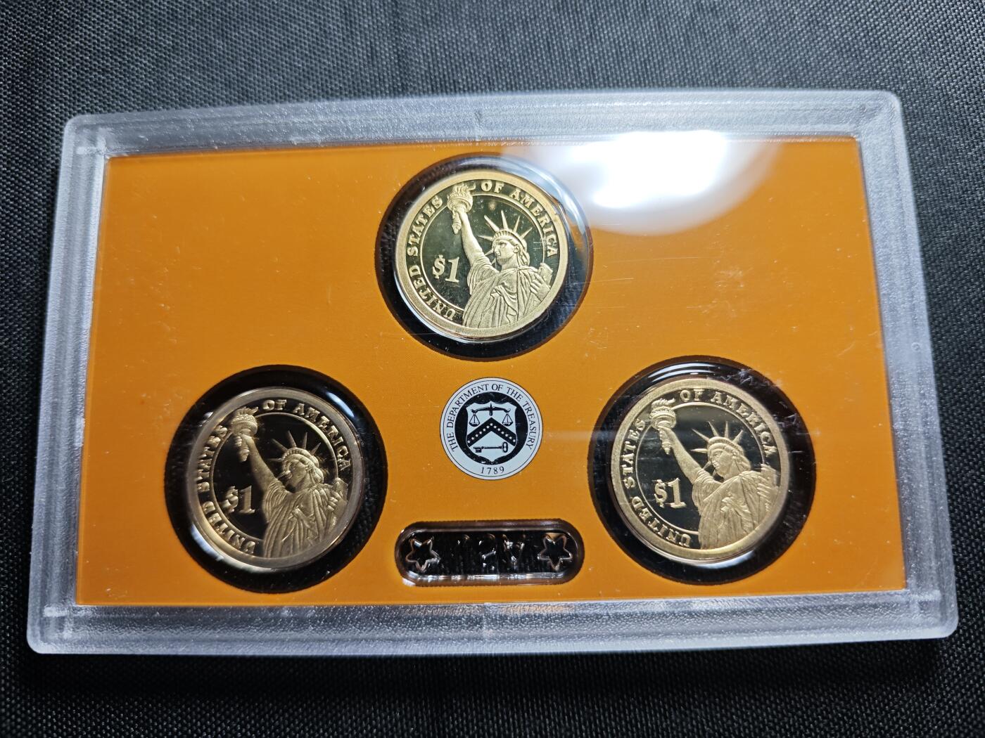 KK钱币收藏小铺   套币专场 2月预留时间 周末发货   美国1元总统精制纪念套币