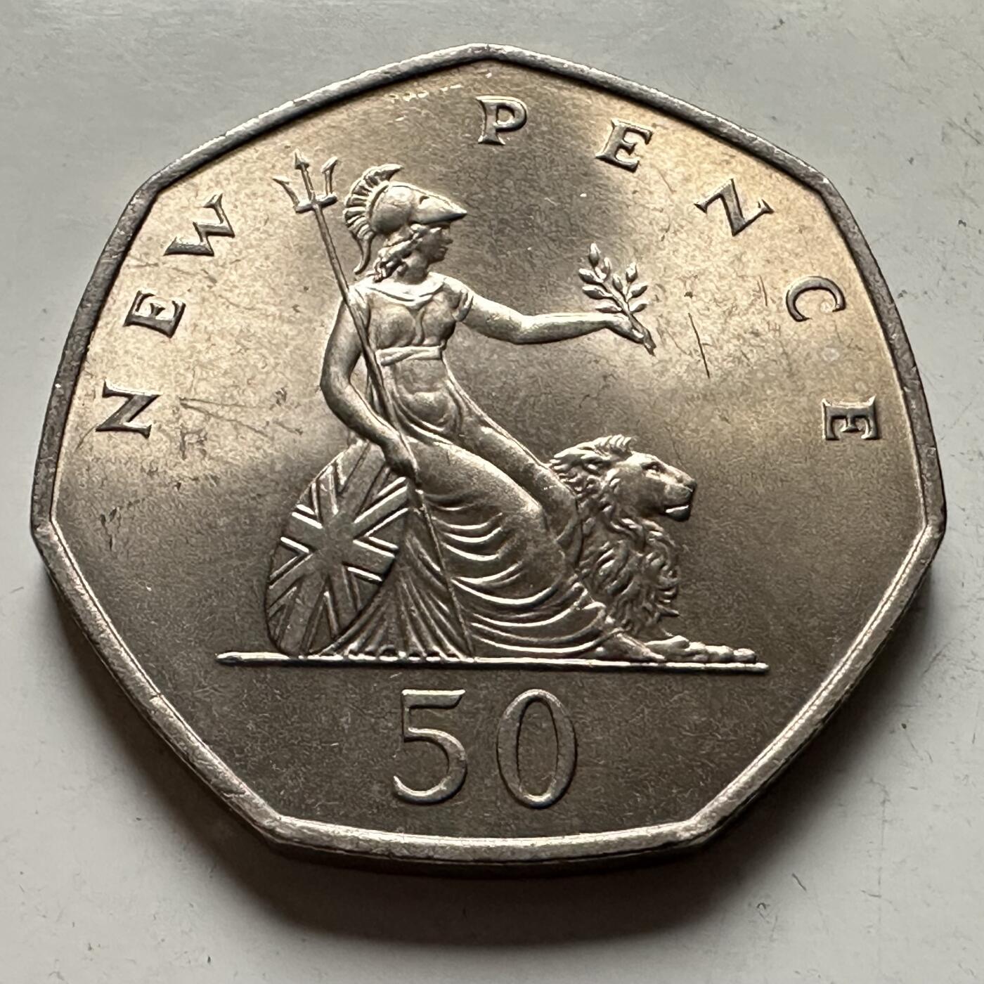 🌹外币初藏🌹🐯2026年第30场   每周二四六晚8️⃣点 接代拍 英国1969年50便士 全新 a