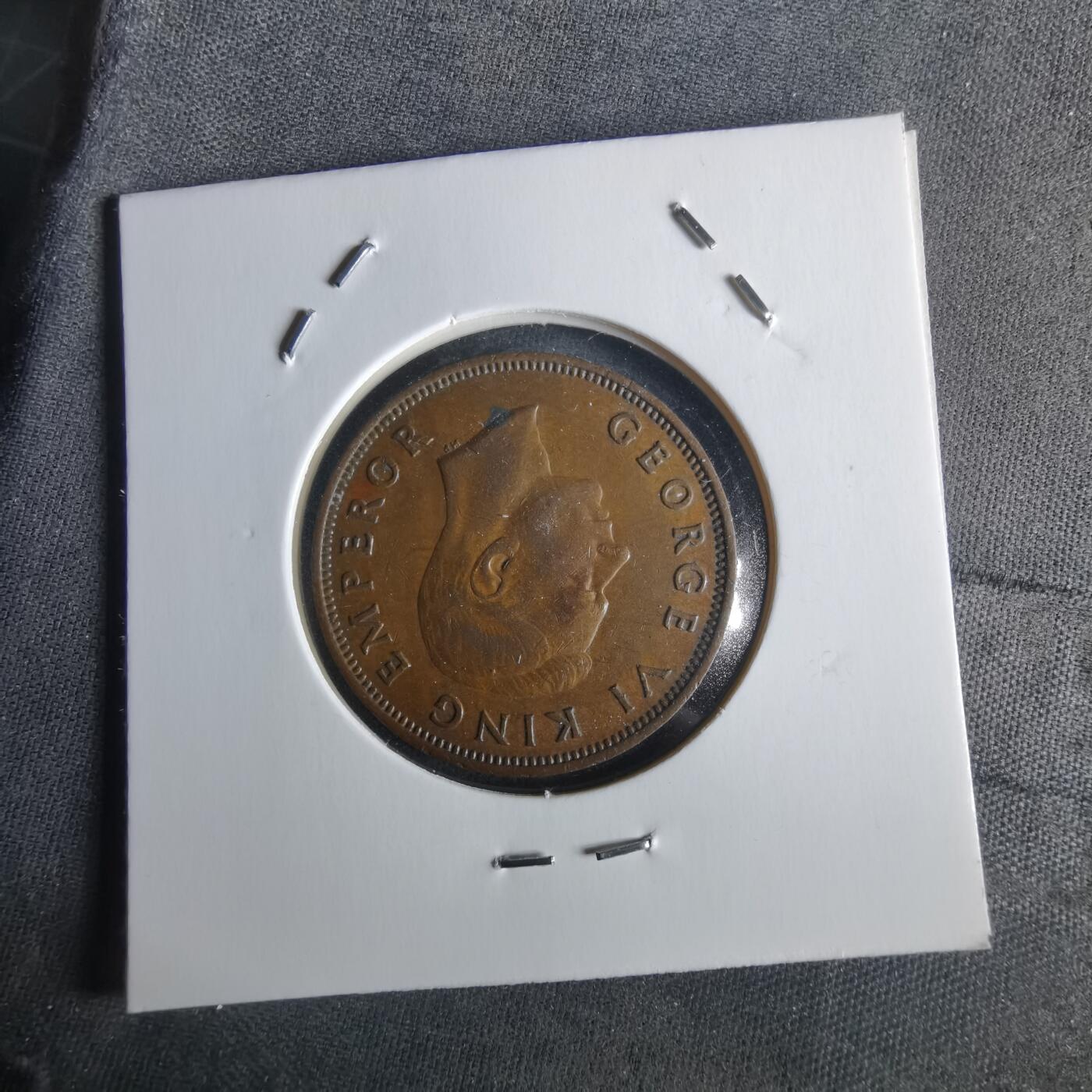 沼泽如烟--第1026场 新西兰1944年半便士