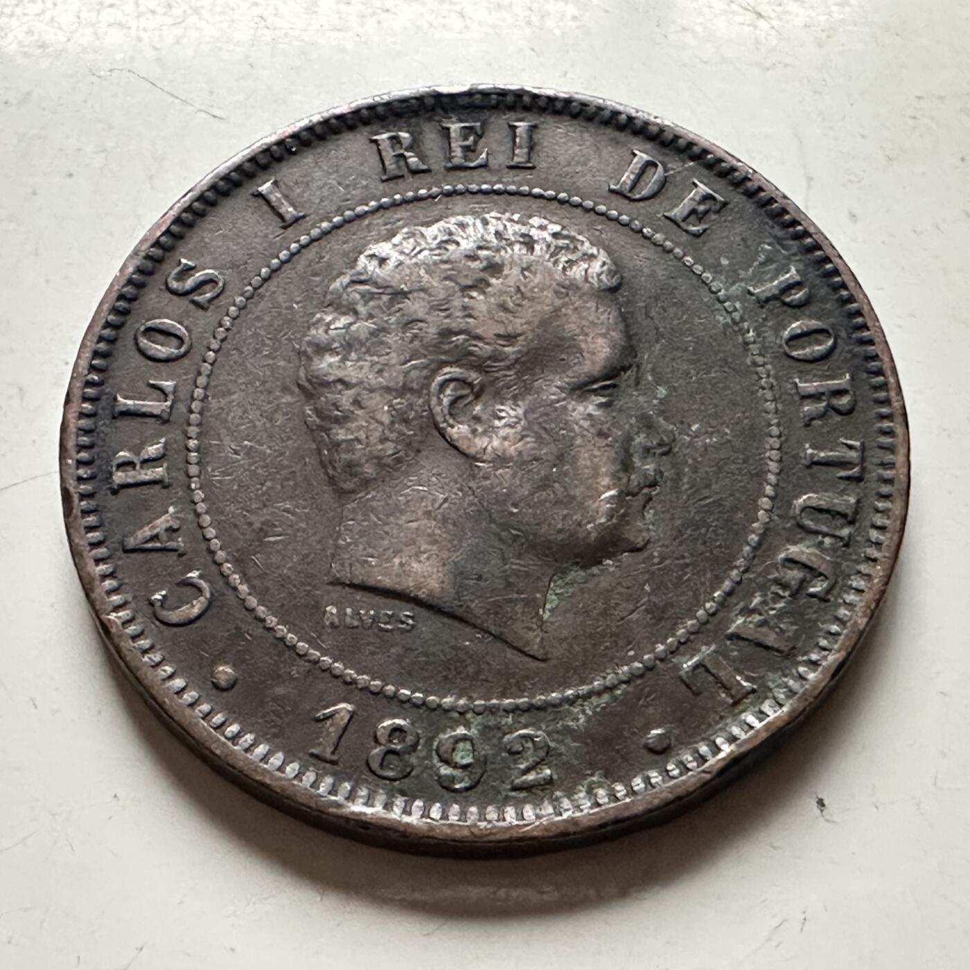 🌹外币初藏🌹🐯2026年第30场   每周二四六晚8️⃣点 接代拍 葡萄牙1892年20瑞斯 b