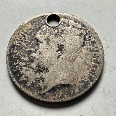 🌹外币初藏🌹🐯2026年第30场   每周二四六晚8️⃣点 接代拍 - 比利时19XX年 阿尔贝一世 50分 银币 83.5%银 3.5克 20毫米