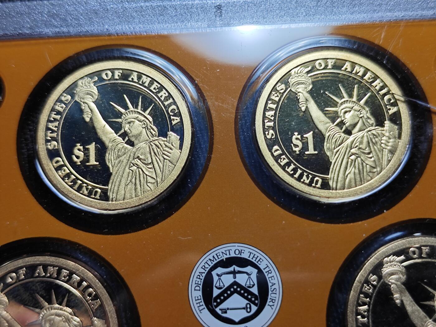 KK钱币收藏小铺   套币专场 2月预留时间 周末发货   美国1元总统精制纪念套币