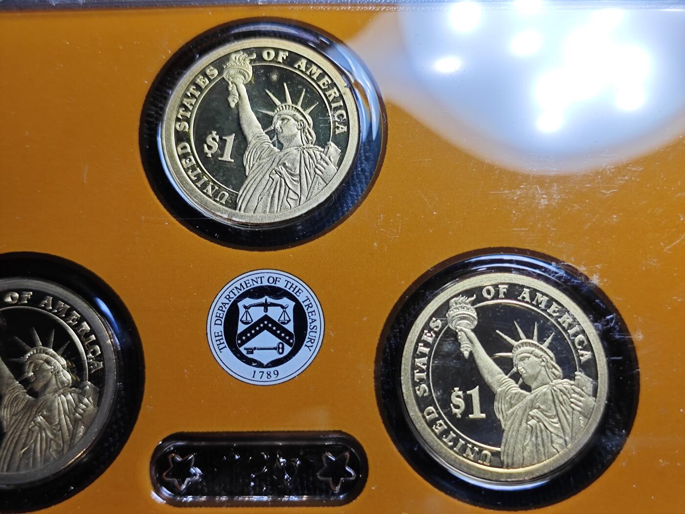 KK钱币收藏小铺   套币专场 2月预留时间 周末发货   美国1元总统精制纪念套币