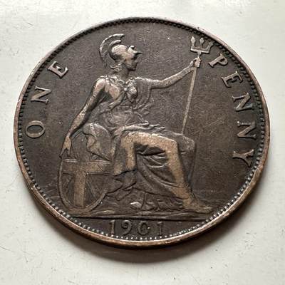 🌹外币初藏🌹🐯2026年第30场   每周二四六晚8️⃣点 接代拍 - 英国1901年维多利亚一便士