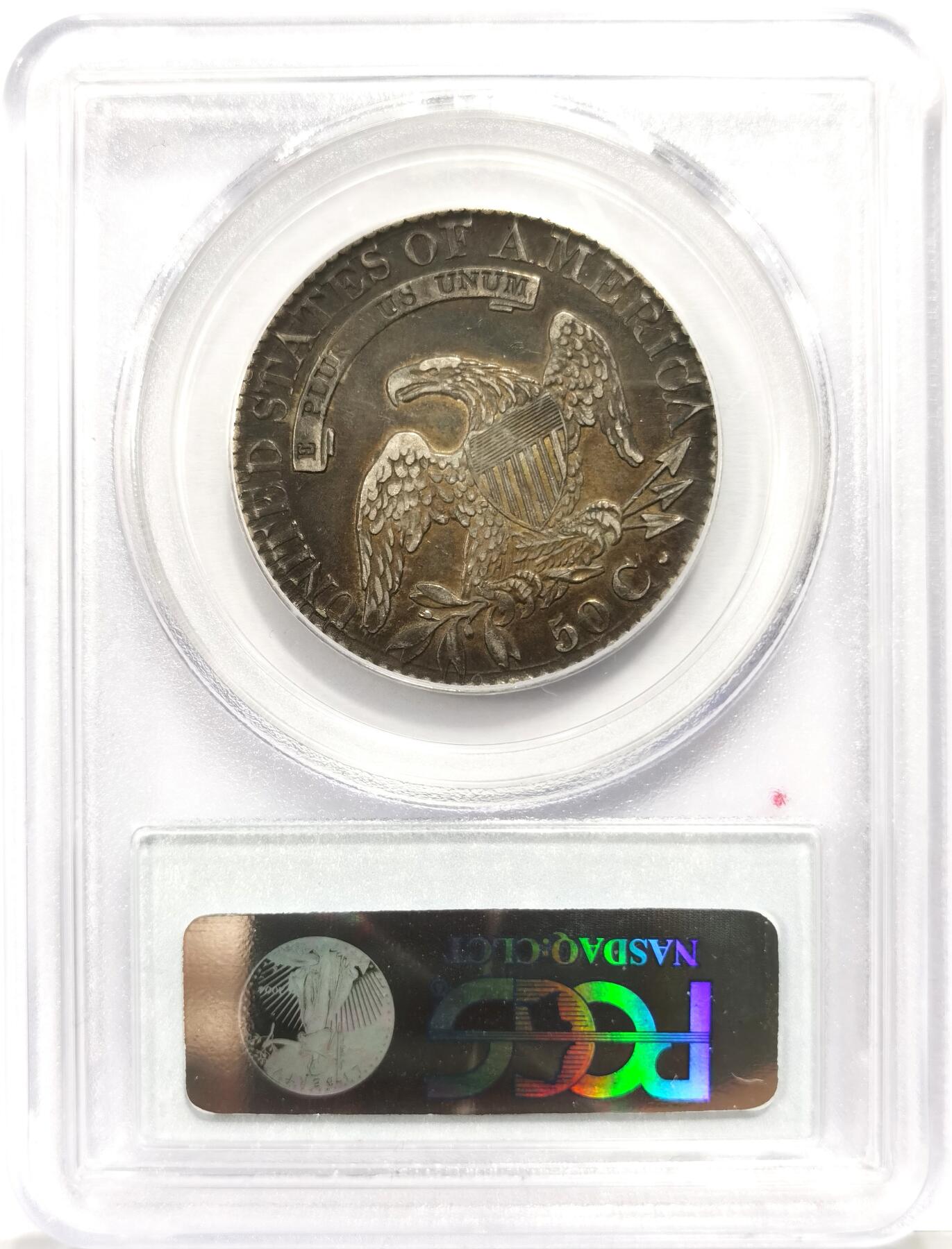 博洋堂世界钱币拍卖第165期（全场包邮） PCGS XF45 美国1826年戴帽自由女神50美分 麦稀奇首拍稀有品种 中国市场几乎不见 此枚铸打精美 细节丰富 极富吸引力的百年黑包浆 一步到位的藏品