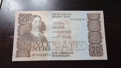 世界钱币～微拍第240期暨2026年第21期  部分尾货整理陆续低价起拍清仓 - 老版南非20兰特 全新绝品尾号287