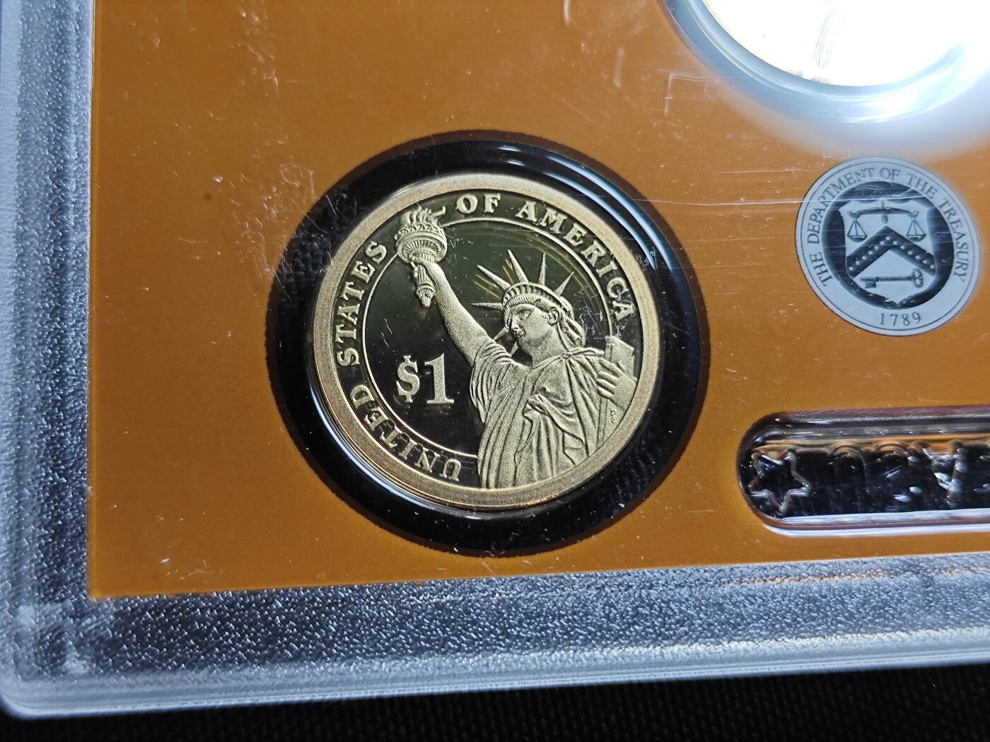 KK钱币收藏小铺   套币专场 2月预留时间 周末发货   美国1元总统精制纪念套币