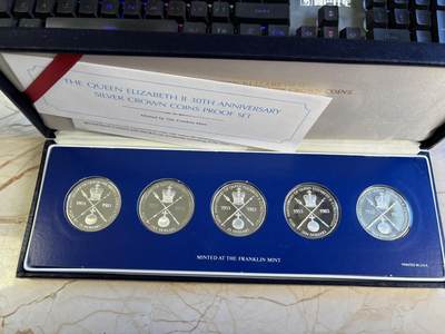 第193期拍卖 - 加勒比英联邦国家1983年5枚精制克朗银币套 伊丽莎白二世女王加冕30周年纪念 149.21克500银 实际不多于3千套 盒证全 富兰克林造币出品