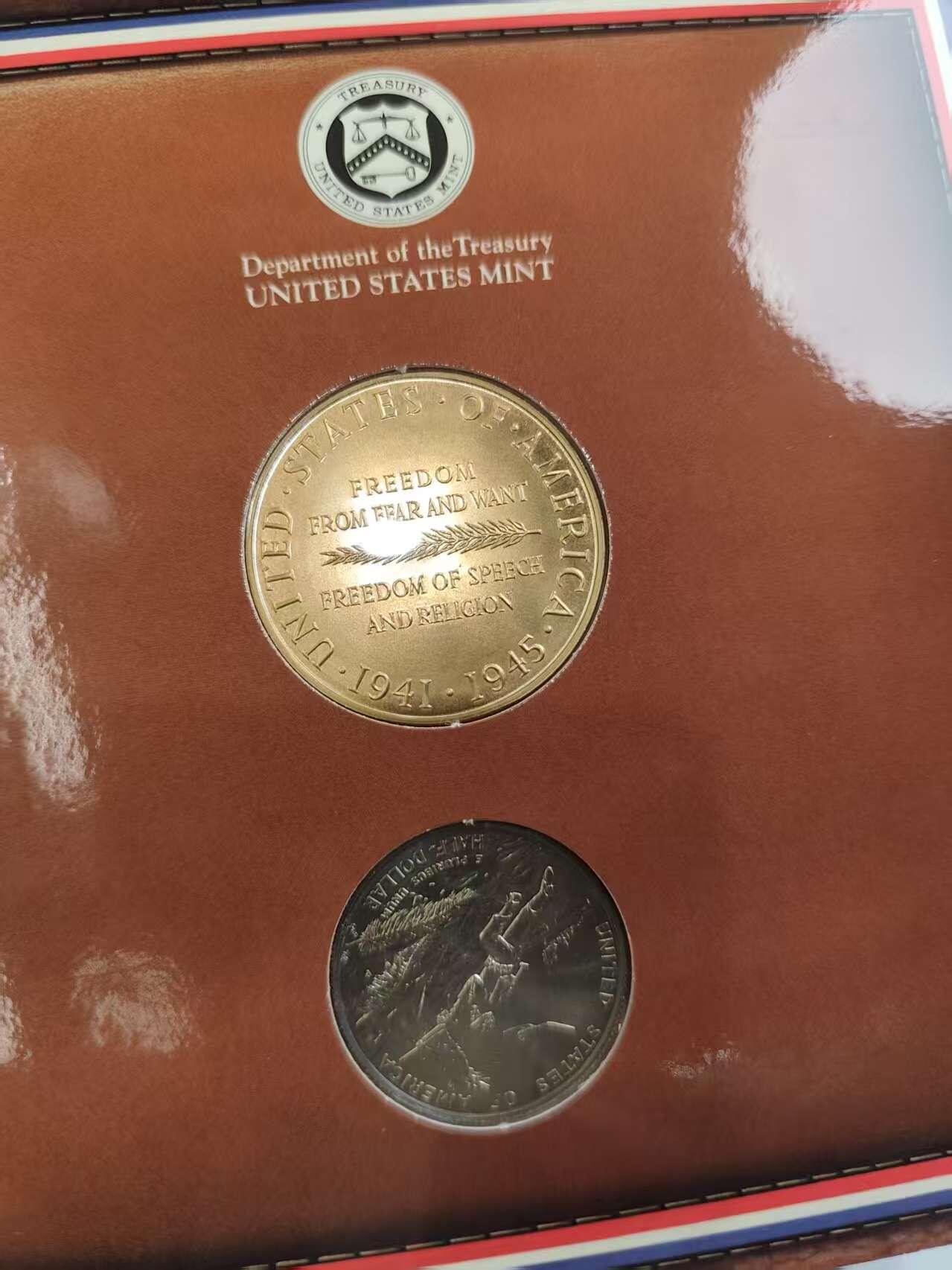 G&W世界散币，银币处理专场（第46场） 美国1995年二战胜利50周年 一章一币