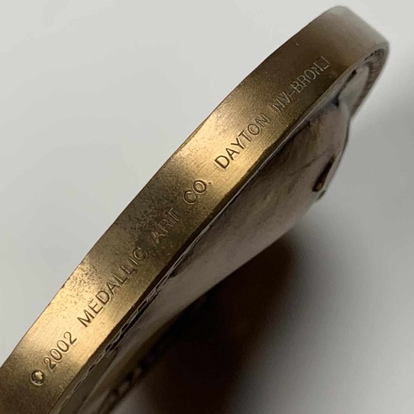 掌中浮雕-藏着的欧洲第055场 2003年美国布鲁克林公园#31号大铜章，76mm，原盒带证书，雕刻家：Leonda Froehlich Finke