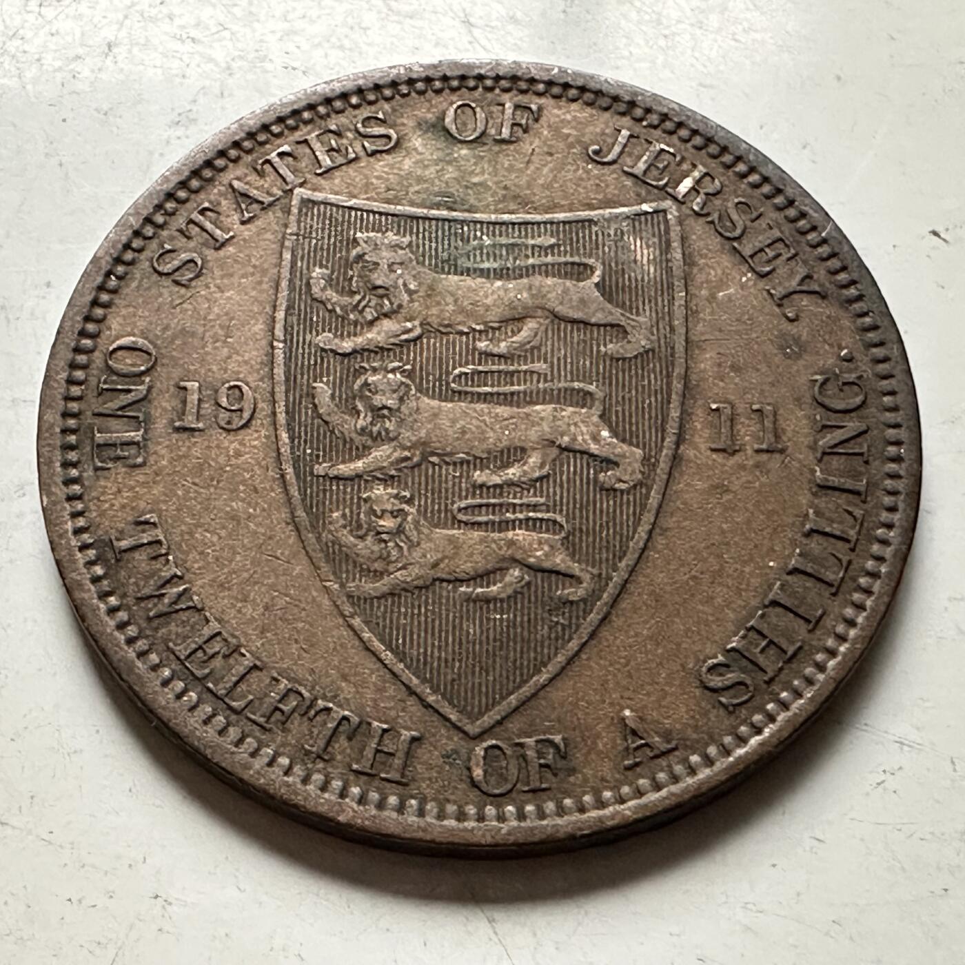 🌹外币初藏🌹🐯2026年第30场   每周二四六晚8️⃣点 接代拍 泽西岛1911年1/12先令