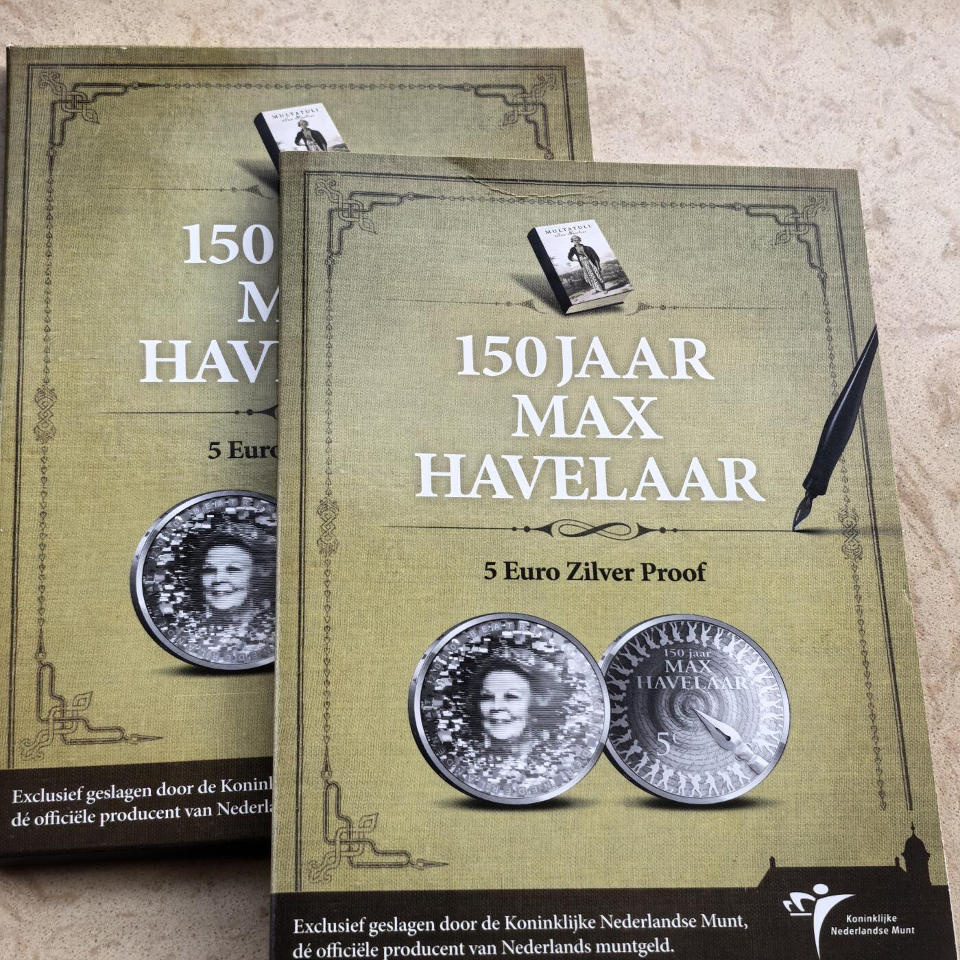 道一币馆币章第一百七十场 原包装 荷兰2010年小说家穆尔塔图里作品《马格斯·哈弗拉尔》发行150周年5欧元精制银币