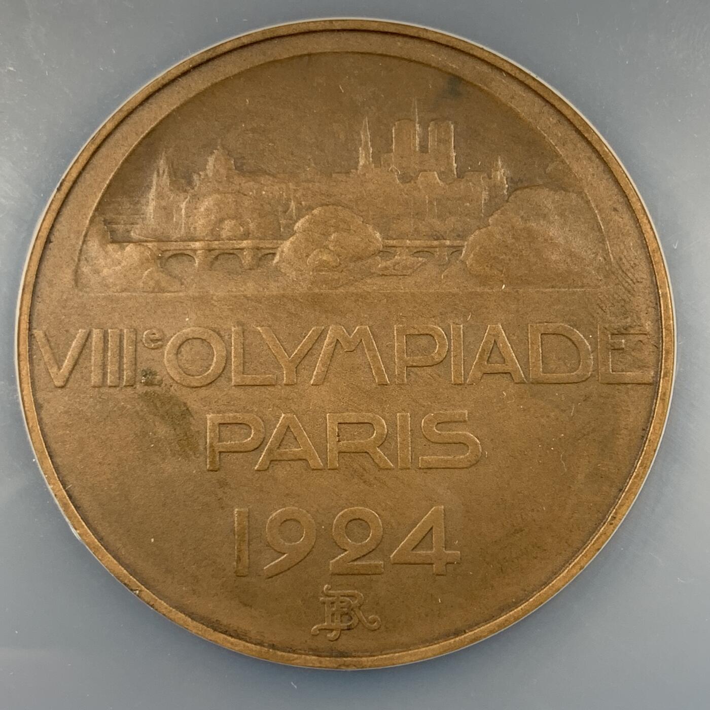 掌中浮雕-藏着的欧洲第055场 NGC MS63 : 1924年法国巴黎第八届奥运会官方纪念章 ，55mm； Nicolas Maier法国优秀雕刻家作品书#287号