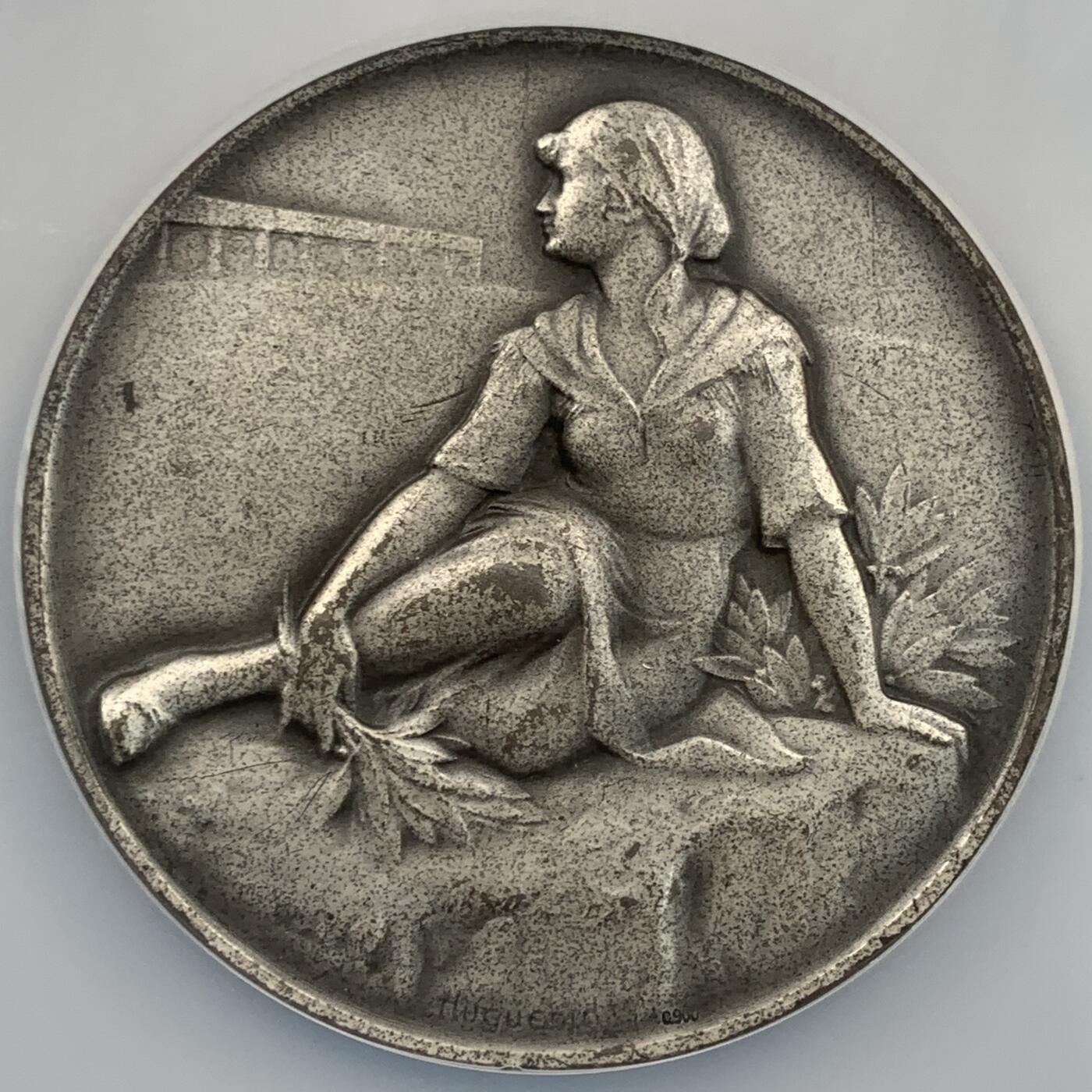 掌中浮雕-藏着的欧洲第055场 NGC MS63 : 1929年瑞士提契诺射击节银章，50mm