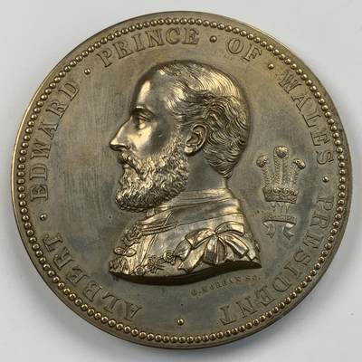 掌中浮雕-藏着的欧洲第055场 - 1873年伦敦年度国际艺术与发明展览会铜章，70mm，J. E. Boehm and G. T. Morgan雕刻，原盒