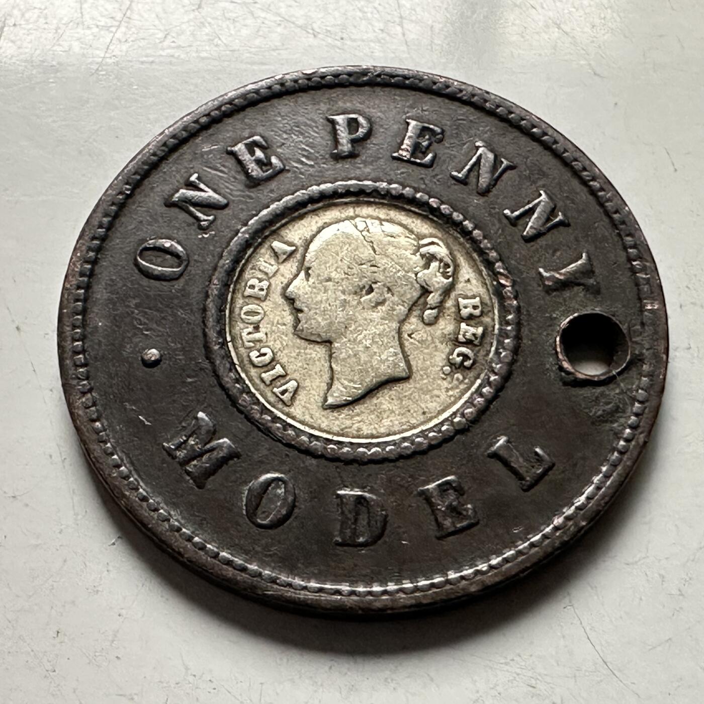 🌹外币初藏🌹🐯2026年第30场   每周二四六晚8️⃣点 接代拍 英国维多利亚一便士 银芯双色币 样币Model Penny