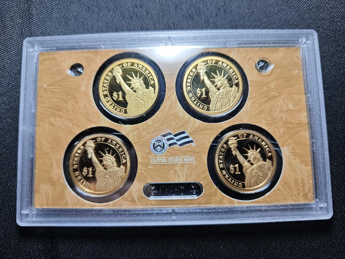 KK钱币收藏小铺   套币专场 2月预留时间 周末发货   美国1元总统精制纪念套币