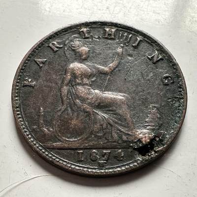 🌹外币初藏🌹🐯2026年第30场   每周二四六晚8️⃣点 接代拍 - 英国1874年维多利亚 1法新