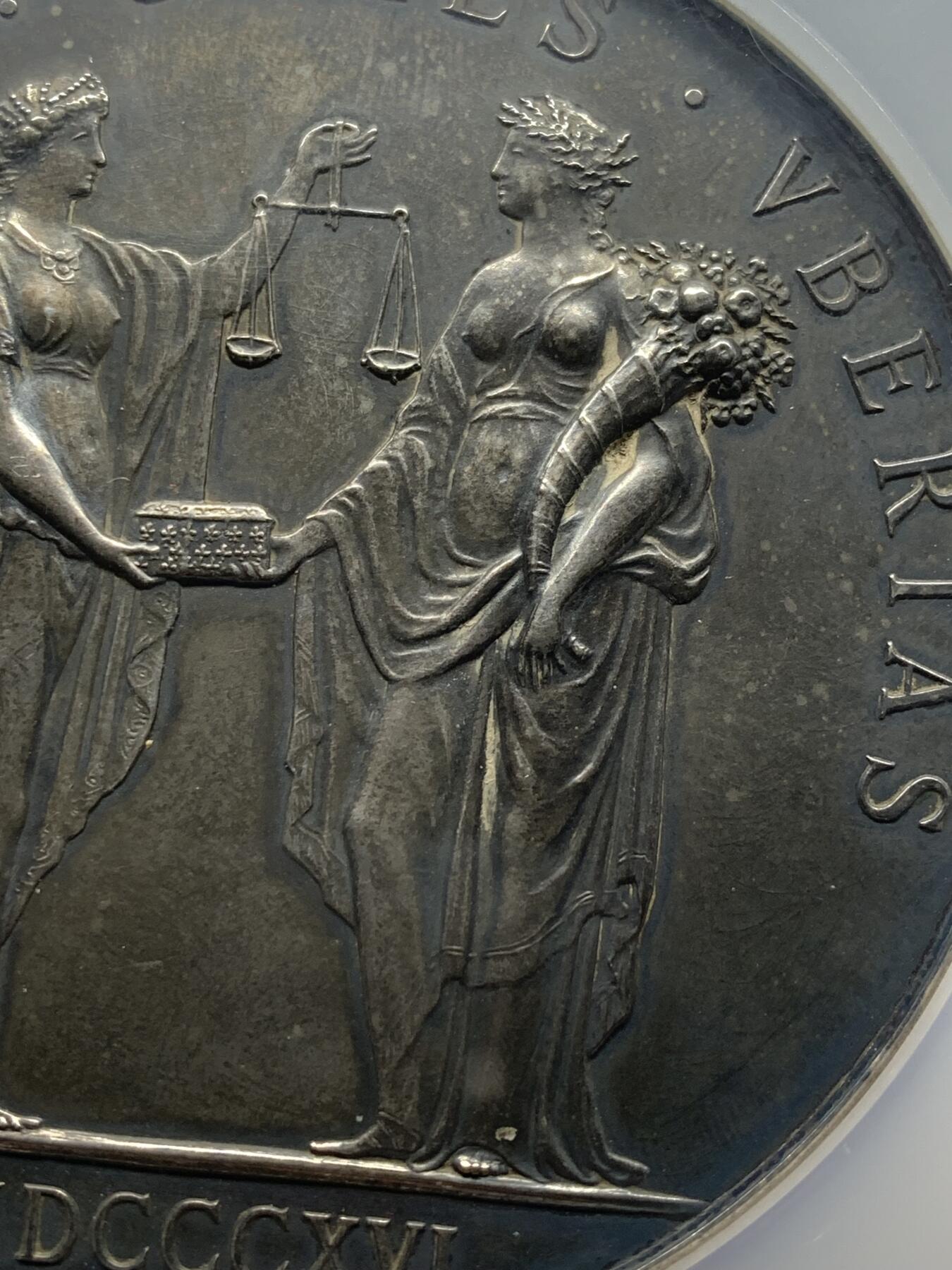 《竞宝斋》第472场 周日，周一，周二 3场连拍 （全场包邮）欢迎送拍 NGC MS62 法国1910存款与信托银行纪念大银章 68mm 加大加厚盒