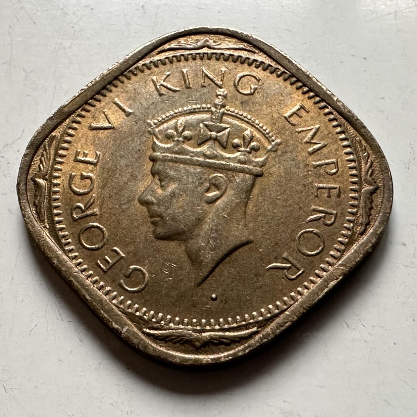 🌹外币初藏🌹🐯2026年第30场   每周二四六晚8️⃣点 接代拍 英属印度1943年乔治六世2安娜铜币 b