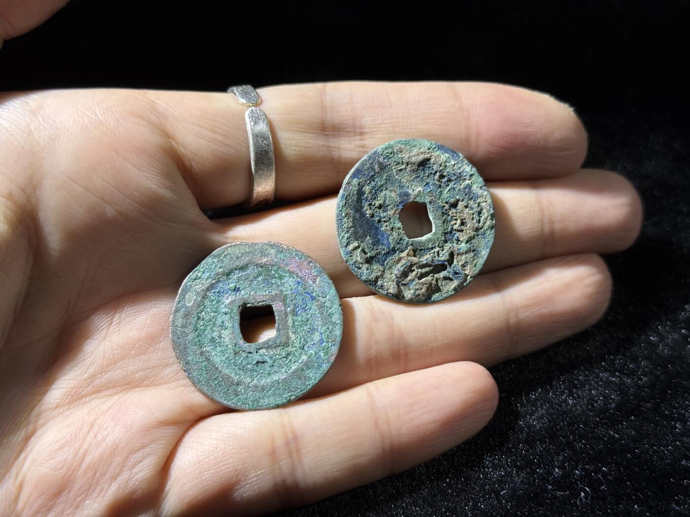 戎马世界章牌大赏，铜钱场 元丰通宝折二钱一组