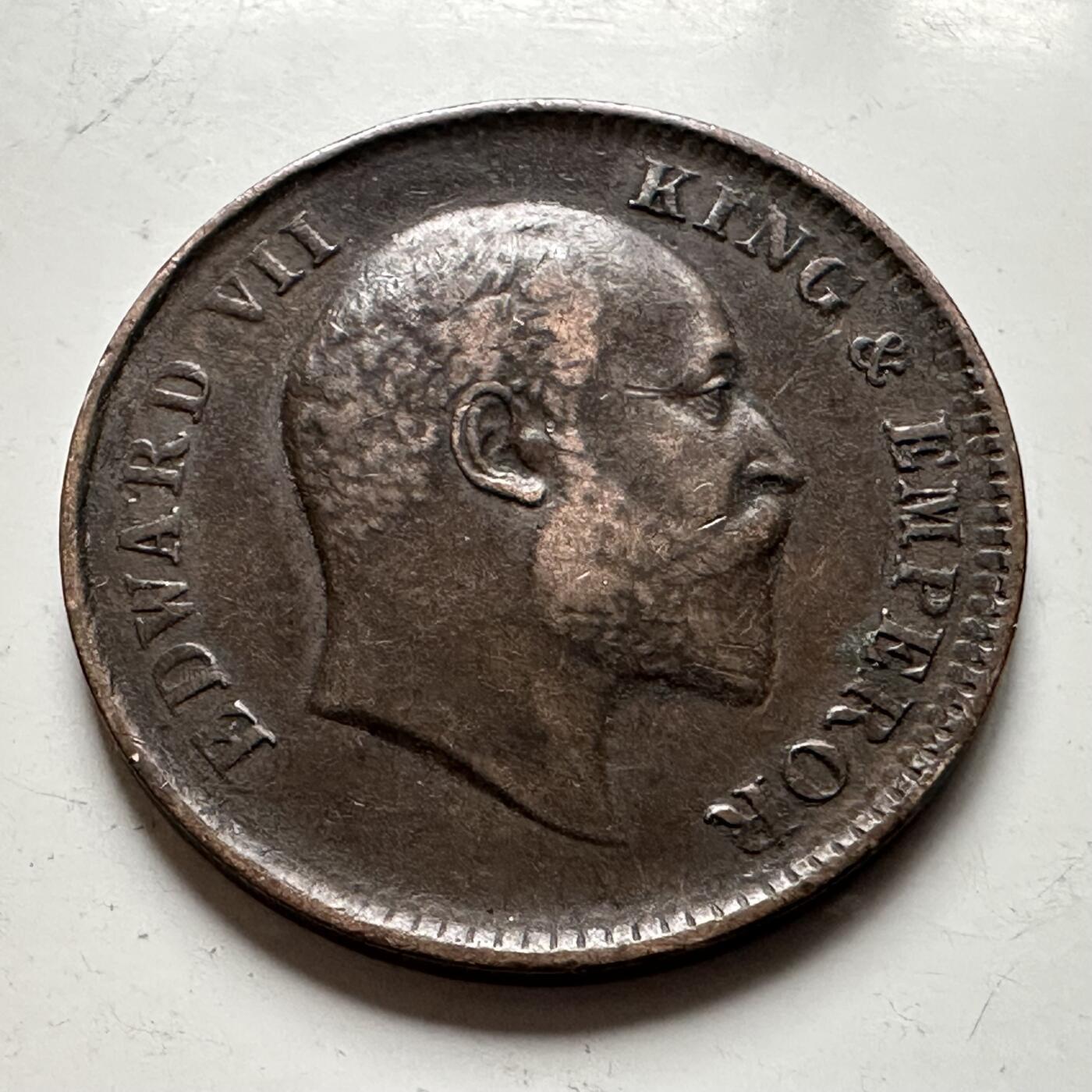 🌹外币初藏🌹🐯2026年第30场   每周二四六晚8️⃣点 接代拍 英属印度1910年 爱德华七世 1/4安娜 