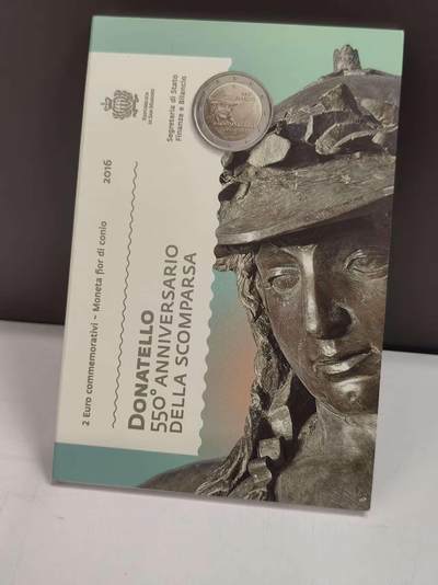 G&W世界散币，银币处理专场（第46场） - 圣马力诺2016年2欧元 意大利文艺复兴雕塑家 多纳泰罗逝世550周年