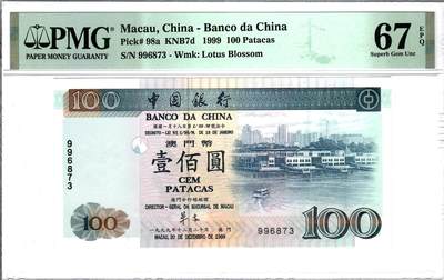 大中华拍卖第815期  - 澳门中国银行回归无冠纪念99100 996873