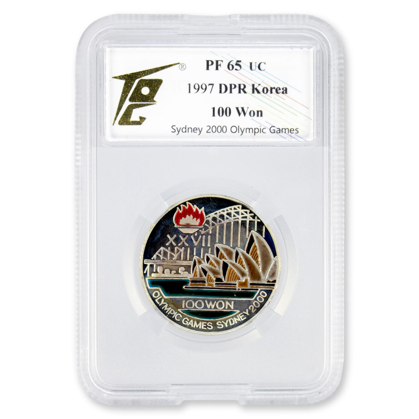 1997年朝鲜-2000‘悉尼奥运会7g彩色小银币3枚大全TQG评级PF65 