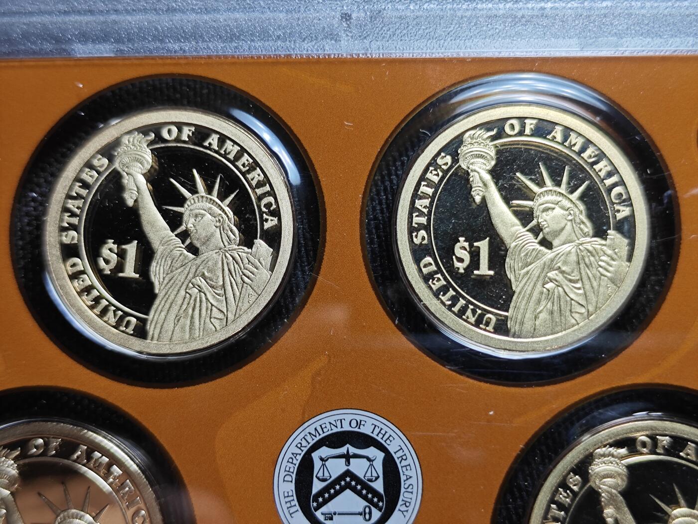 KK钱币收藏小铺   套币专场 2月预留时间 周末发货   美国1元总统精制纪念套币