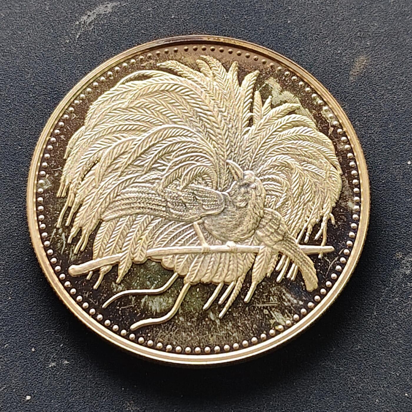 【全场包邮】纯粹捡漏拍513场 【少见】巴布亚新几内亚1994年5基纳货币百年精制纪念银币【38毫米27.78克90%】