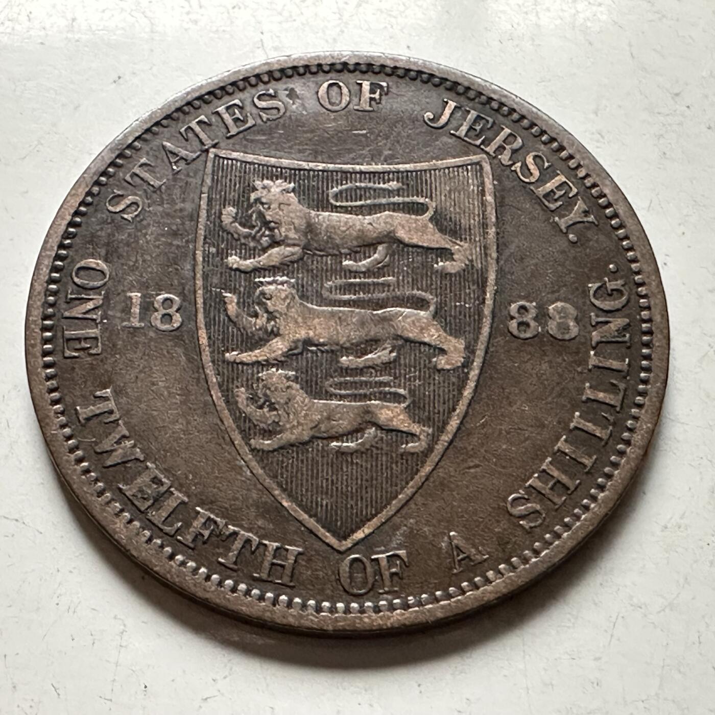 🌹外币初藏🌹🐯2026年第30场   每周二四六晚8️⃣点 接代拍 泽西岛1888年1/12先令