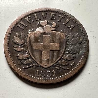 🌹外币初藏🌹🐯2026年第30场   每周二四六晚8️⃣点 接代拍 - 瑞士1851年2分