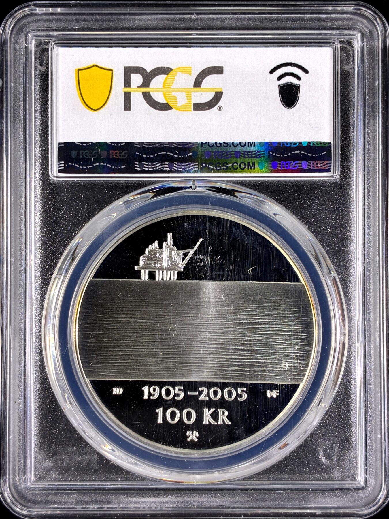 【雨安】【直播拍卖】【第0129期-评级币章】2026-03-21 周六 19:30 (金价1115, 银价20.09) [评级现代] Norway 挪威 100克朗 2004年 1905年独立 PCGS-PR67DCAM 精制币