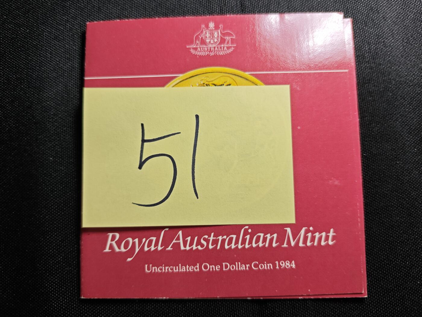 KK钱币收藏小铺   套币专场 2月预留时间 周末发货  1984澳大利亚1元袋鼠 卡册 好品