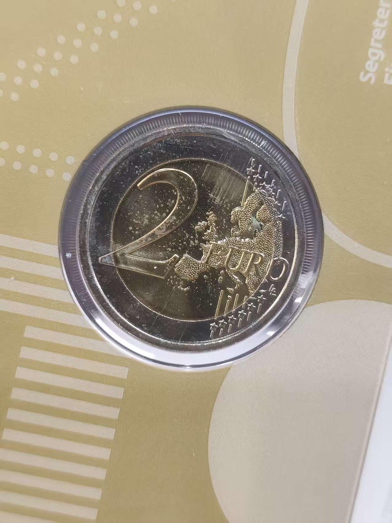 G&W世界散币，银币处理专场（第46场） 圣马力诺2019年2欧元 意大利文艺复兴 莱昂纳多 达 芬奇 逝世500周年纪念