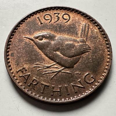 🌹外币初藏🌹🐯2026年第30场   每周二四六晚8️⃣点 接代拍 - 英国1939年乔治六世1法新