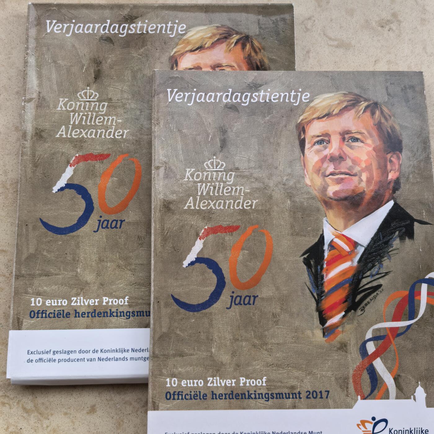 道一币馆币章第一百七十场 原包装 荷兰2017年国王亚历山大50寿辰10欧元精制银币