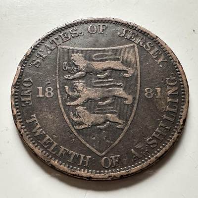 🌹外币初藏🌹🐯2026年第30场   每周二四六晚8️⃣点 接代拍 - 泽西岛1881年1/12先令