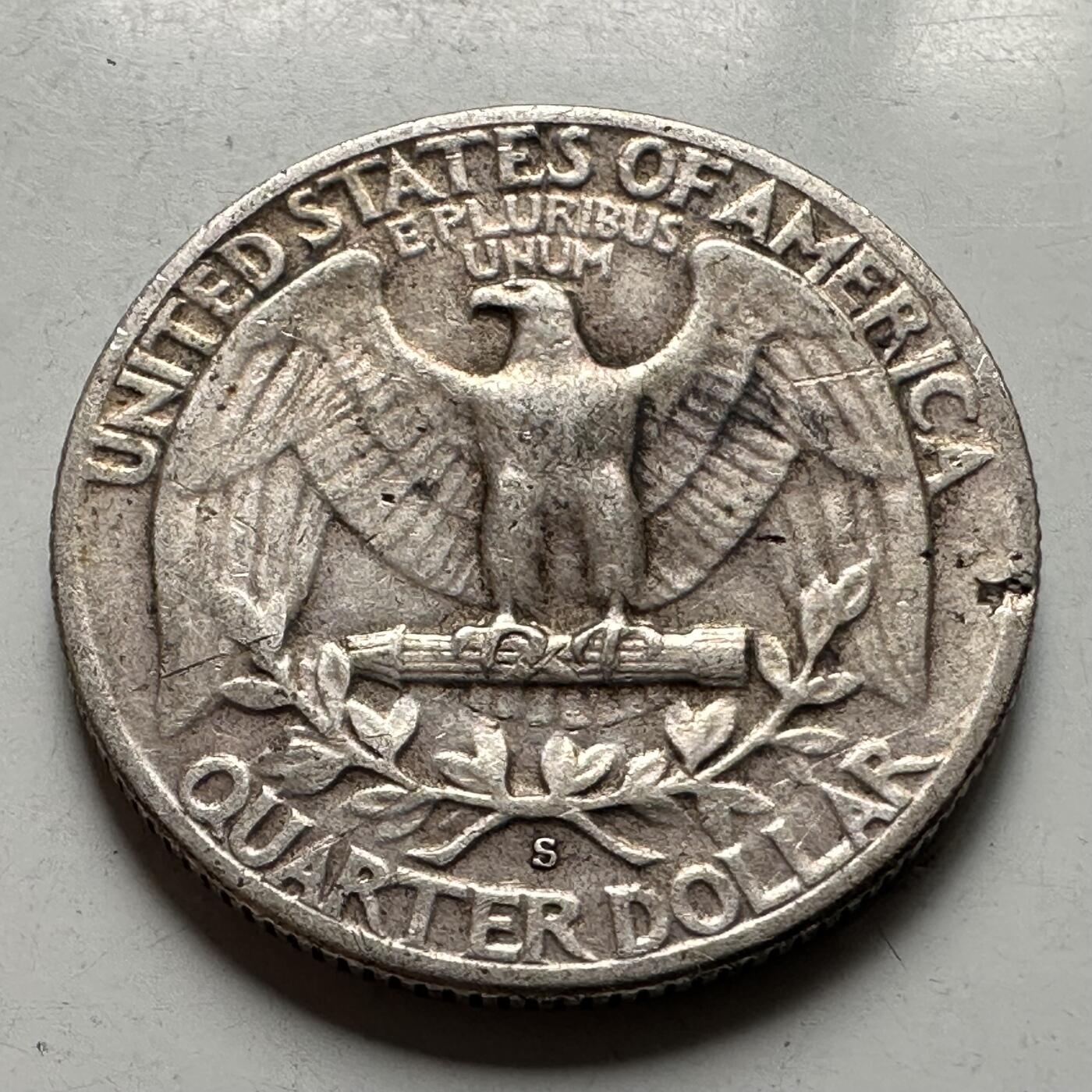 🌹外币初藏🌹🐯2026年第30场   每周二四六晚8️⃣点 接代拍 美国1952年 华盛顿 25美分 银币 90%银 6.25克 24.3毫米