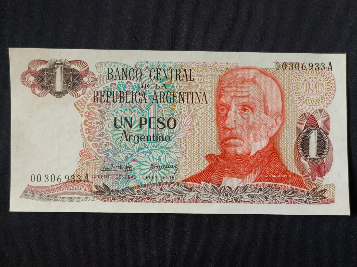【游宝拍卖】丙午马年第13期 阿根廷-1比索【圣马丁版 全新UNC-】