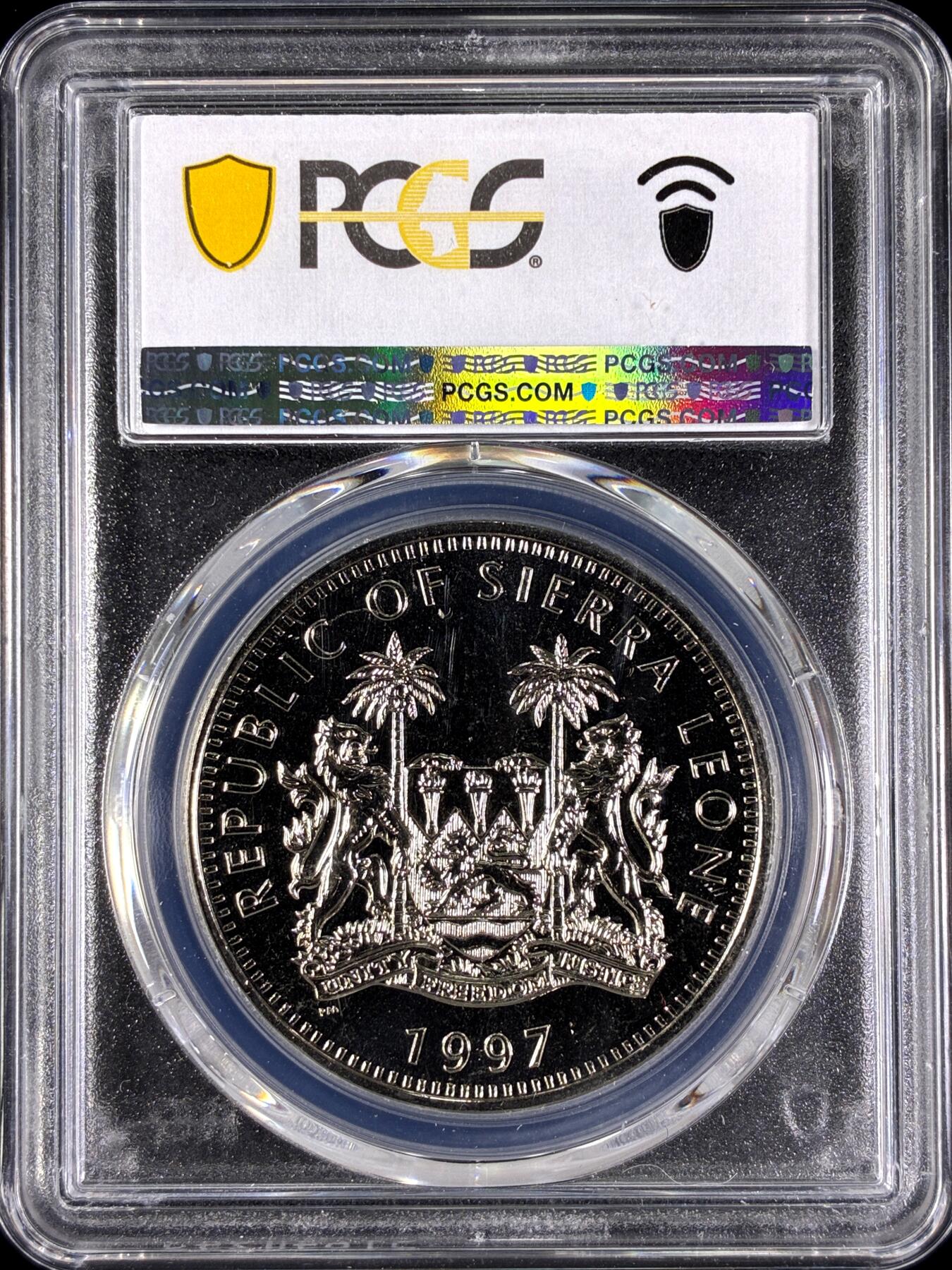 【雨安】【直播拍卖】【第0129期-评级币章】2026-03-21 周六 19:30 (金价1115, 银价20.09) [评级现代] Sierra Leone 塞拉利昂 1元 1997年 戴安娜和儿子们  PCGS-MS66